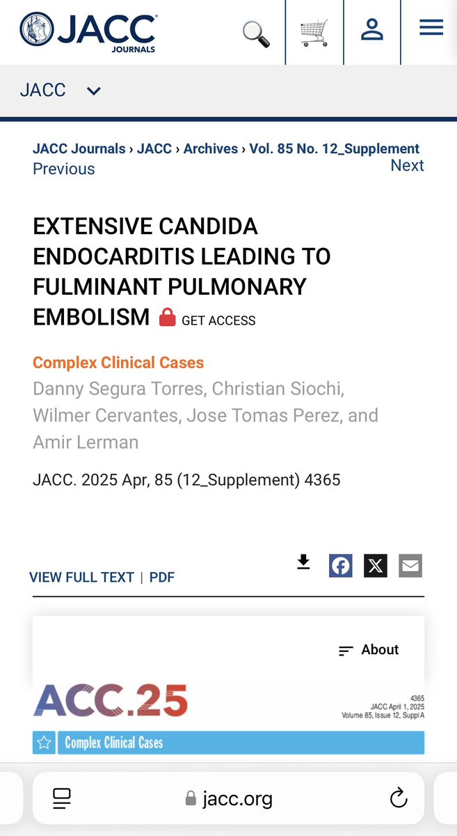 Join us in the presentation of this complex clinical case <a href="/ACCinTouch/">American College of Cardiology</a> #ACC25 🫀