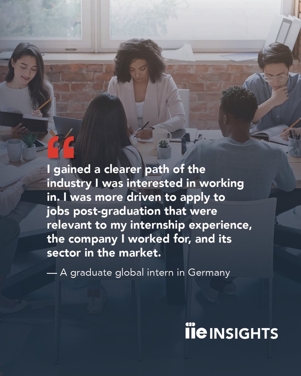 Institute of International Education (IIE) (@iieglobal) on Twitter photo Global internships can expand your career pathways. In our report with <a href="/cieestudyabroad/">CIEE Study Abroad</a>, more than half of the students who interned abroad reported that the internship confirmed their industry.
Read the report: bit.ly/42lqtyp Global internships can expand your career pathways. In our report with <a href="/cieestudyabroad/">CIEE Study Abroad</a>, more than half of the students who interned abroad reported that the internship confirmed their industry.
Read the report: bit.ly/42lqtyp