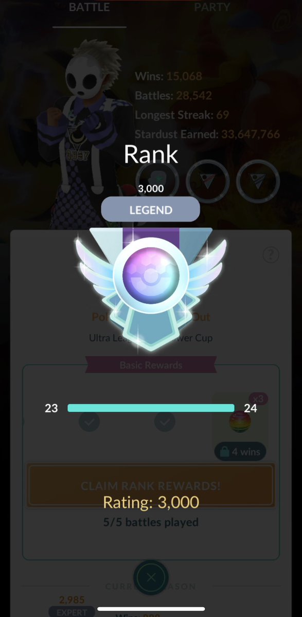PvPATRlCK's tweet photo. 50 win streak to legend.. first legend in the world? …. 😉 https://t.co/UZFn3iOxVe
