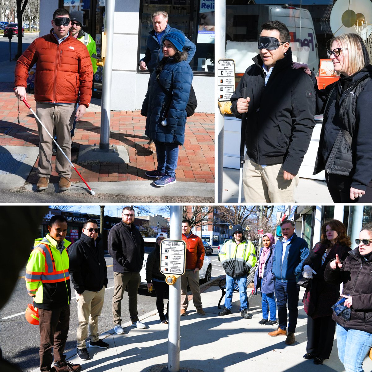 Last week, traffic engineers from Nassau, Suffolk and NYS experienced navigation challenges firsthand during our collaboration with Polara, gaining new perspectives on accessible pedestrian signals in the community for blind, DeafBlind, and low vision individuals. 
#Accessibility