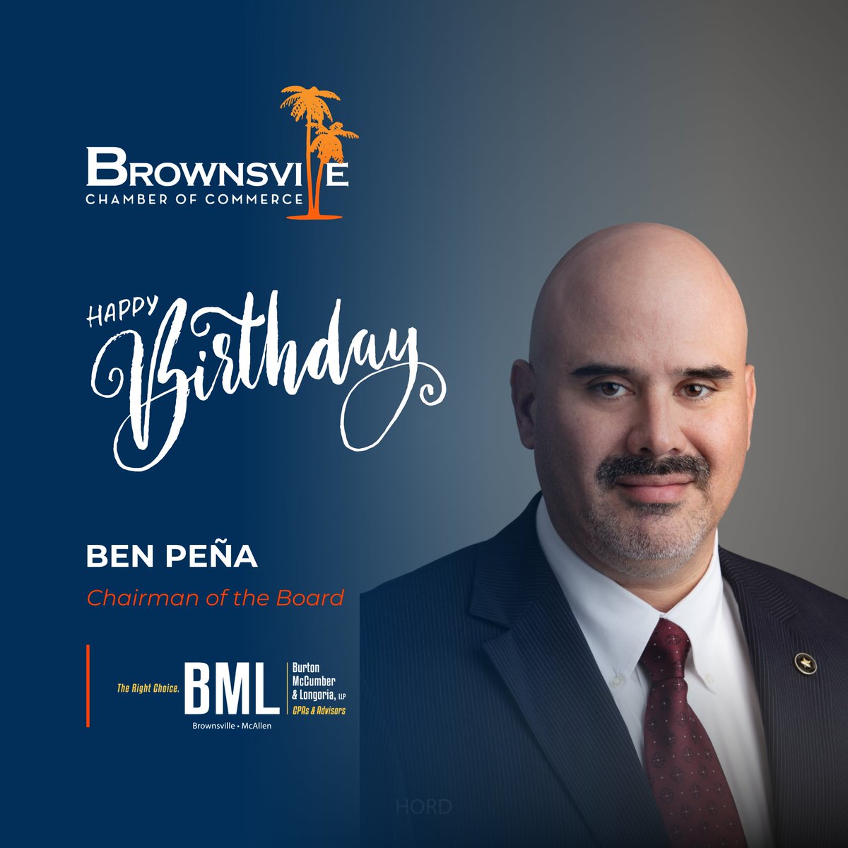 🎉🎂 Wishing a very Happy Birthday to our Chairman of the Board, Ben Peña, representing Burton McCumber &amp; Longoria, LLP! 🥳 We hope you had a fantastic celebration this weekend and that the year ahead brings you continued success and happiness. 🎈🎊