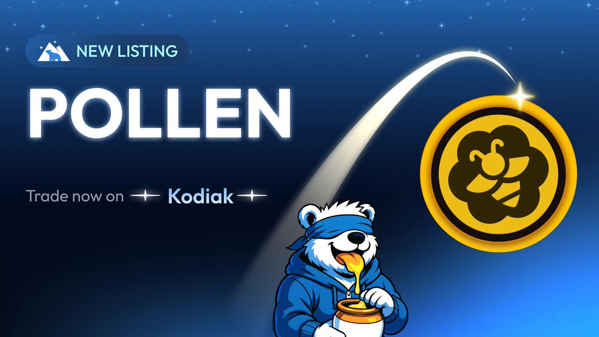 KodiakFi's tweet photo. $POLLEN has been seeded and is now tradable on Kodiak!

CA: 0xC99e948E9D183848a6c4F5E6C1d225F02f171d79

Trade now: https://t.co/dOXp4x4zSP https://t.co/FZwEhp18rh