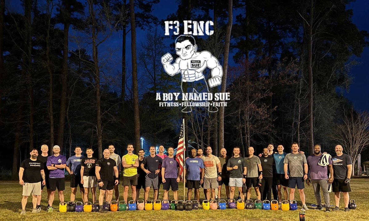 F3ENC's tweet image. 61 #f3enc men today!  #f3nation #f3counts 
6 @ #theflagship
12 @ #mash
25 @ #aboynamedsue
8 @ #tobaccoroad
4 @ #westsidestory
6 @heavy_drop_training