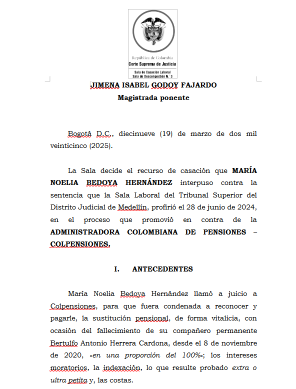 SENTENCIA RECOMENDADA 🗣 

#Laboral

<a href="/CorteSupremaJ/">Corte Suprema de Justicia</a> explica la “comunidad de vida” para efectos de la pensión de sobrevivientes
 
Solicita la providencia completa al correo: 📩gestiondocumental@articulo20.com.co enviando el título con la frase "Los leo en X. Envíame un Demo con