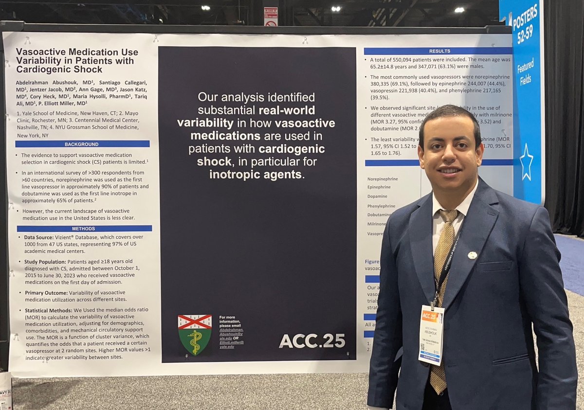 Elliott Miller (@elliottmillermd) on Twitter photo <a href="/AbushoukMD/">Abdelrahman Abushouk, MD</a>, powerhouse resident <a href="/YaleMed/">Yale School of Medicine</a> and future leader in cardiology impressing all at #ACC25!! <a href="/AbushoukMD/">Abdelrahman Abushouk, MD</a>, powerhouse resident <a href="/YaleMed/">Yale School of Medicine</a> and future leader in cardiology impressing all at #ACC25!!