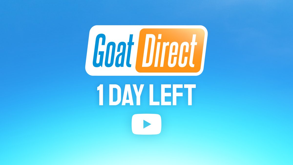 Not long now until we unleash our very first Goat Direct to the world. It's going live tomorrow at 4 PM CEST 🍿 
Here’s the video link: youtu.be/WTWoGySOi2o