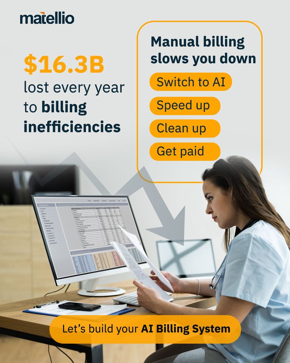 Our AI experts build custom billing software that simplifies processes, reduces errors, and helps healthcare businesses grow.
Start your AI journey now!
buff.ly/7p7x1Mc

#AIinHealthcare #MedicalBilling #HealthcareTech #SmartBilling #RevenueCycleManagement #HealthTech