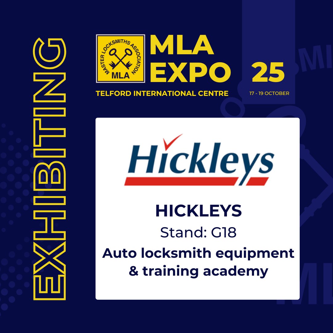 MLA Expo | 17th - 19th Oct 2025 FREE ENTRY (@mlaexpo) on Twitter photo π£ We are thrilled to announce that <a href="/HickleysLtd/">Hickleys - Diagnostic & Garage Equipment Services</a> will exhibit at the MLA Expo25, Telford International Centre, Stand G18, from October 17β19, 2025.
π GET YOUR FREE TICKET
locksmiths.yarringtonevents.co.uk
π EXHIBITORS
locksmiths.co.uk/mla-expo/book-β¦ π£ We are thrilled to announce that <a href="/HickleysLtd/">Hickleys - Diagnostic & Garage Equipment Services</a> will exhibit at the MLA Expo25, Telford International Centre, Stand G18, from October 17β19, 2025.
π GET YOUR FREE TICKET
locksmiths.yarringtonevents.co.uk
π EXHIBITORS
locksmiths.co.uk/mla-expo/book-β¦