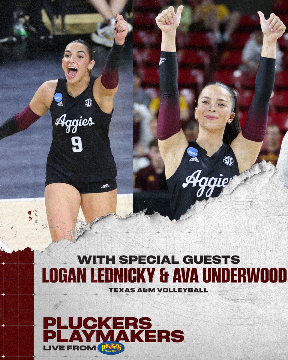 12thMan's tweet image. Another edition of Pluckers Playmakers tonight! 🍗🎙️

⌚️ 6:30 PM
📍 LIVE from @Pluckers 

#GigEm