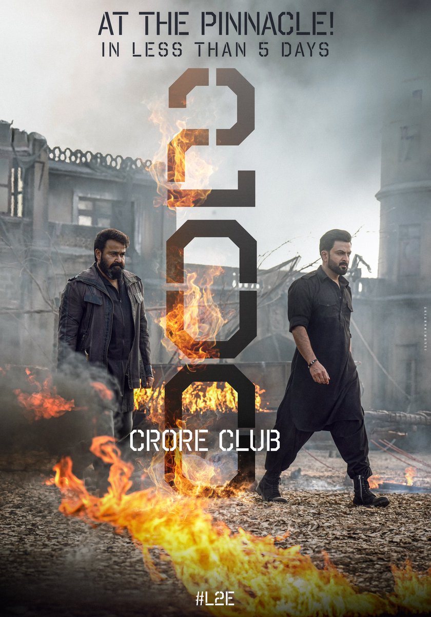 The OVERLORD shatters the 200 cr barrier in style! #EMPURAAN makes history!

#L2E <a href="/Mohanlal/">Mohanlal</a> <a href="/PrithviOfficial/">Prithviraj Sukumaran</a>