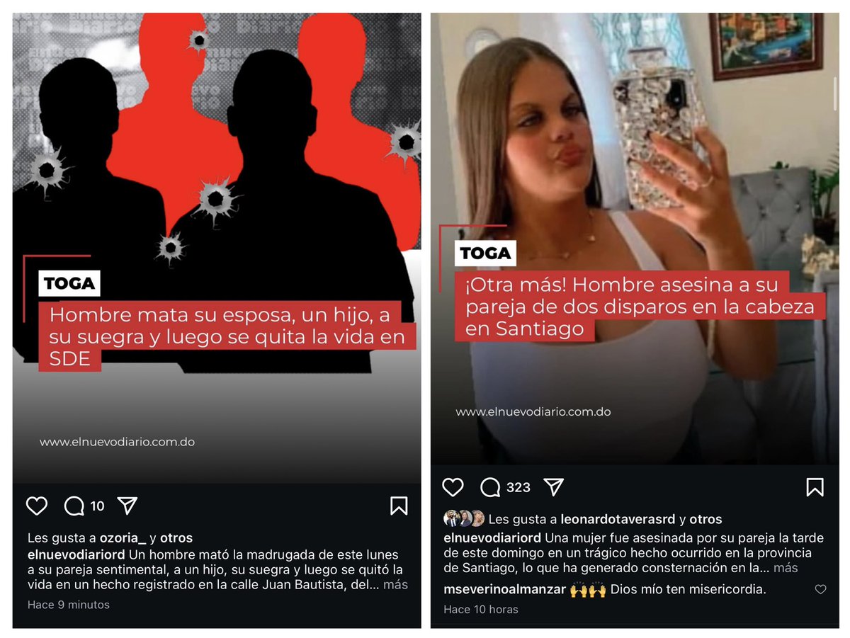 Resulta preocupante que en menos de 24 horas dos mujeres mueran por autoría de sus parejas. Debe ser prioridad de nuestra sociedad detener este flagelo, que parece mutar, en virtud de que se observa con mayor frecuencia que el autor no solo mata a la mujer,  también a familiares.