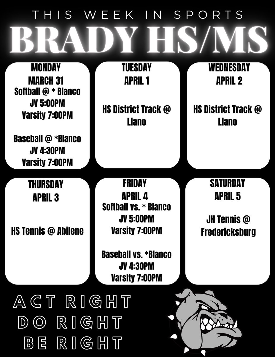 This Week in Sports. March 31-April 5.

See you at the games! 🐾
<a href="/coachv32/">C.J. Villegas</a>