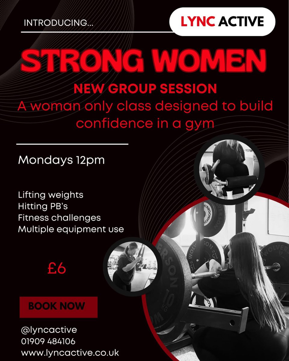 lync_active's tweet image. Remember, next week will be the first of our women’s-only sessions! 💪 

Join us on Monday at 12 PM for ‘Strong Women’ confidence-building, strength building gym class designed for you. Don’t miss out! 🔥

#StrongWomen #WomensOnlyFitness #LyncActive #WomenWhoLift #GymMotivation