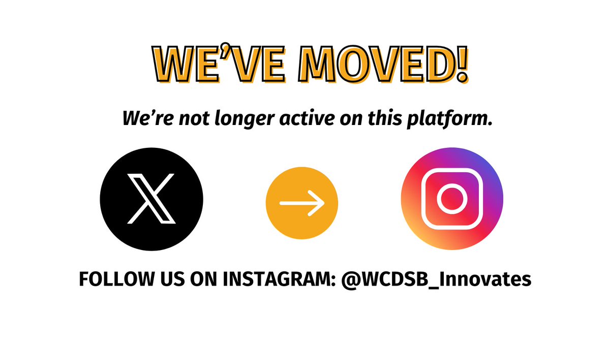 We're saying goodbye to X. This account will remain active until September 1, 2025, at the latest, to redirect followers, but no new updates will be posted. Stay connected with us on Instagram for the latest news and school highlights: @Waterloocdsb and @WCDSB_Innovates.