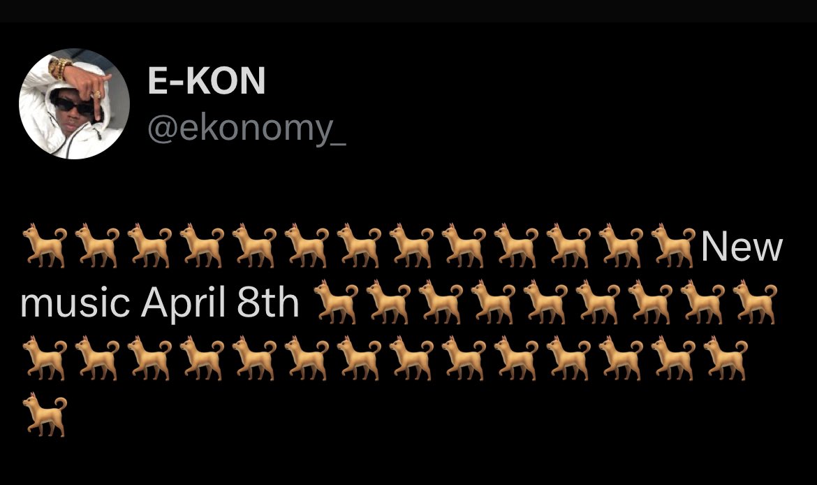 E-Kon is dropping new music next week Tuesday. <a href="/ekonomy_/">ekon ❄️</a>