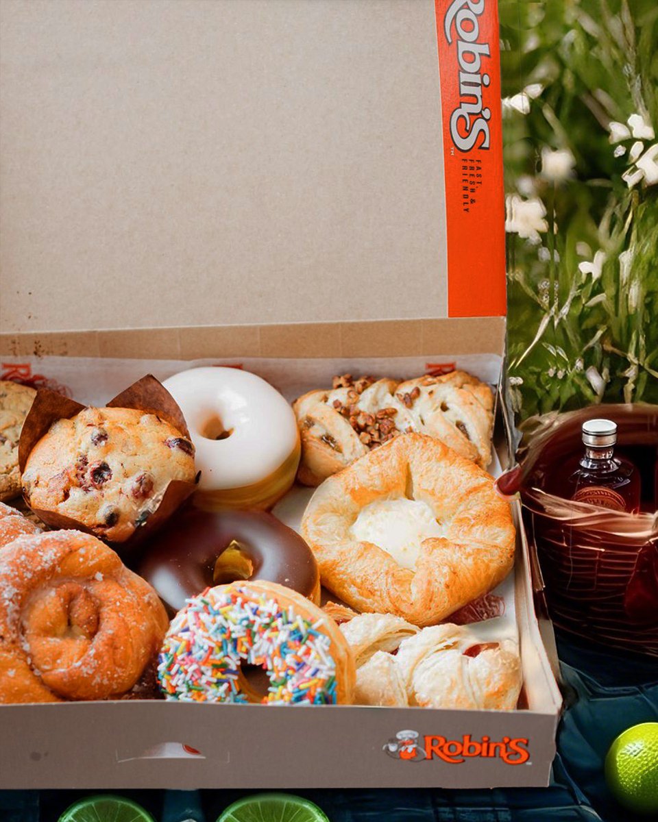 Sunshine, check. ✅
Blanket, check. ✅
Robin's picnic box full of fresh bakes? Essential! 🧺 

Our donuts, pastries and muffins travel perfectly - just add sunshine.☀️
.
.
.
#RobinsDnouts #PicnicPerfect #Bakery #ParkLife #BakeryPicnic #PicnicPairings #Donuts #Muffins #Danish