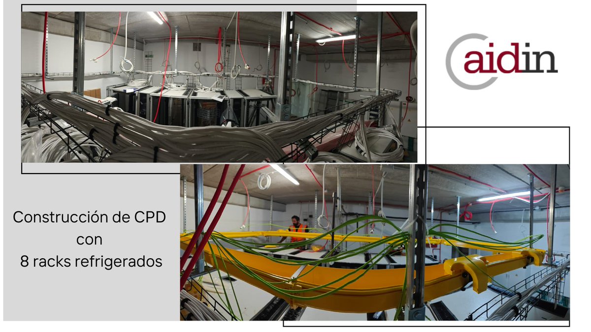 Carlos, David y sus equipos han estado construyendo este CPD con 8 racks refrigerados.

#aidin #tecnologia #construccion #tech #ingenieria #electronica #CPD #servicio #data #cable #fibraoptica #wire #wireless #telecomunicaciones #cabling #cabletrays #design #inspiration #engineer