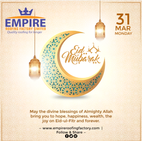 RoofingFactory's tweet photo. Wishing you and your loved ones a joyful and blessed Eid! May this special occasion bring peace, prosperity, and happiness to you and your family. Eid Mubarak! 🎉✨ https://t.co/thFnviWVYY