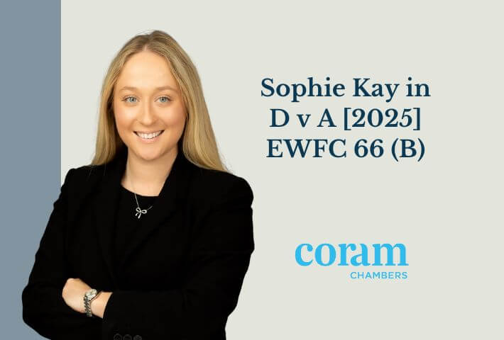 In the matter of D v A [2025] EWFC 66 (B), Sophie Kay from Coram Chambers represented the Mother at a multi-day Fact-Finding Hearing. The Mother made serious allegations of domestic abuse, which the court found proven. Read more: tinyurl.com/4w2depyt #100percentCostsOrder