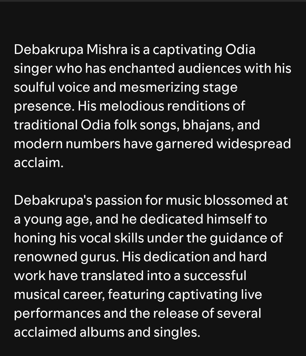 debakrupa's tweet photo. Spotified🧿🧿An officially verified Spotify artist and thanks to all my well wishers and thank you Prem Anand Sir and @ajaydevgn sir being my inspiration always
#playbacksinger #ollywood #music #Adian https://t.co/LVhcUHAKSB