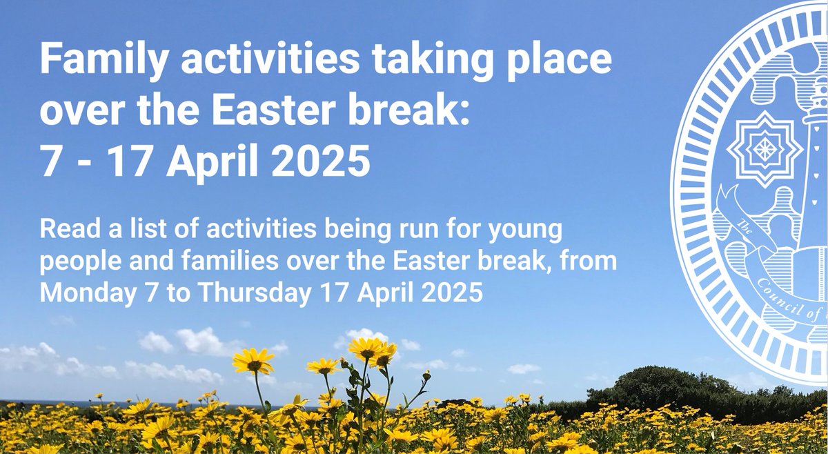 Our Strengthening Families team has pulled together a list of activities being run on St Mary's, by the Council and others, for families over the Easter holidays, from Monday 7 to Thursday 17 April 2025. Find full details at the following link:
scilly.gov.uk/news/family-ac…