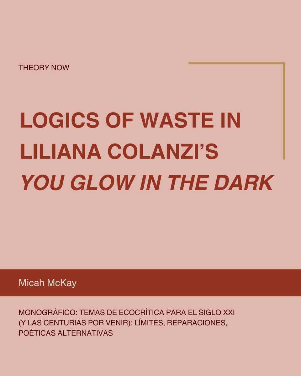 A study of "waste as a prism through which to consider the passage of time, notions of creation and destruction, and the decentering of human perspective".

Read the full article here: revistaseug.ugr.es/index.php/TNJ/…