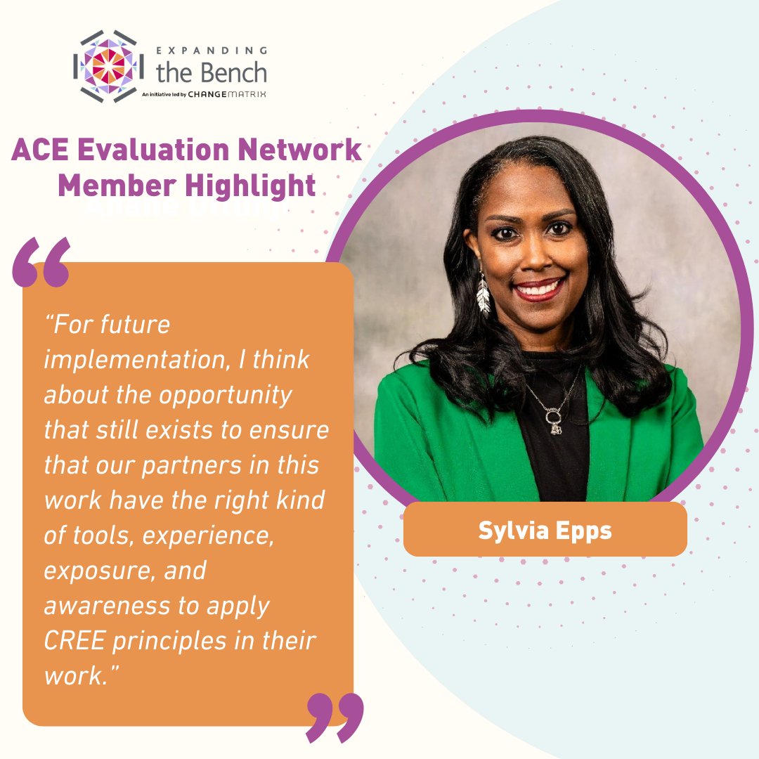 Get to know Sylvia Epps, a dedicated advocate for culturally responsive and equitable evaluation with over 18 years of experience leading large-scale evaluations focused on underserved populations and children. Learn more here: loom.ly/-BNoXXE