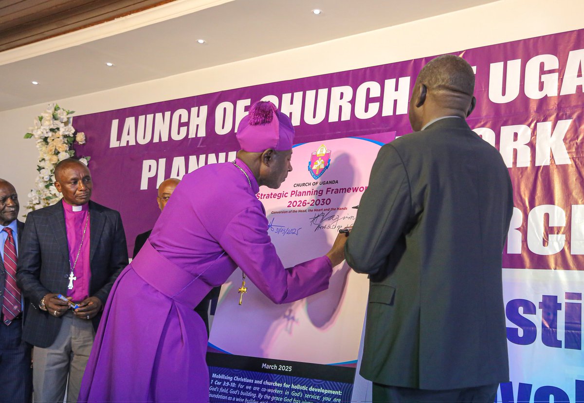 Archbp_COU's tweet photo. Today, we launched @ChurchofUganda_'s Strategic Planning Framework 2026-2030 at Zebra Hotel, Masaka City. 
I am grateful to @ProfNuwagaba Augustus, Deputy Governor @BOU_Official, for being our Chief Guest. This framework will guide Dioceses in shaping their strategic plans.

1/4 https://t.co/davqMGXf3r