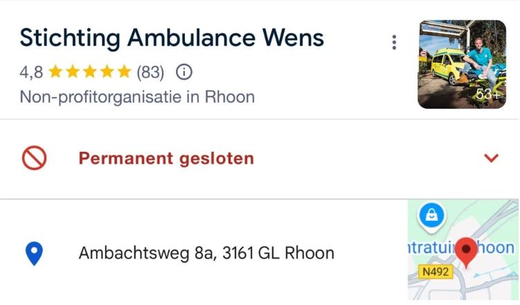 Foute 1 aprilgrap zet Stichting Ambulance Wens onterecht op 'permanent gesloten' 112nederland.nl/2025/03/31/fou…
