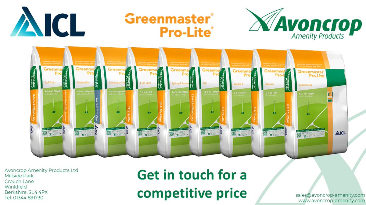 Avoncrop Amenity Products Ltd (@avoncropamenity) on Twitter photo 🚀 Kickstart the season with the right granular feed! Check out the <a href="/ICL_Turf/">ICL Growing Solutions - Turf & Landscape 🇬🇧🇮🇪</a> Greenmaster Pro-Lite Range icl-growingsolutions.com/en-gb/turf-lan… —perfect for early-season turf nutrition. 🌱
✅ In stock & available for next-day delivery!
📩 Contact us for pricing & details:
📧 🚀 Kickstart the season with the right granular feed! Check out the <a href="/ICL_Turf/">ICL Growing Solutions - Turf & Landscape 🇬🇧🇮🇪</a> Greenmaster Pro-Lite Range icl-growingsolutions.com/en-gb/turf-lan… —perfect for early-season turf nutrition. 🌱
✅ In stock & available for next-day delivery!
📩 Contact us for pricing & details:
📧
