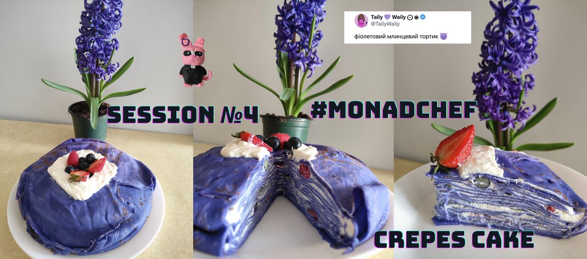 nas91110's tweet image. Cooking Session №4 is a wrap! 🔥

The Monad Chef has delivered once again
This time with a stunning purple crepe cake! 🍰💜
Just look at this masterpiece! 
60+ viewers this time
A special treat for the #Monad community. 🚀
@monad_xyz 
#Monad #MonadChef #Web3 #Cooking #Chef