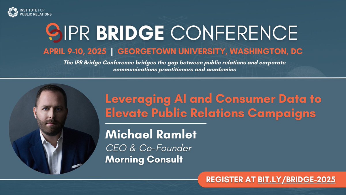 Michael Ramlet (@michaelramlet) on Twitter photo I’m sitting down with <a href="/EdelmanPR/">Edelman</a>'s Aaron Guiterman next week at <a href="/InstituteForPR/">Institute for Public Relations</a>'s Bridge Conference to discuss how PR professionals are leveraging AI to enhance real-world campaigns and promotions.
If you're attending the conference, I’d love for you to join the conversation: I’m sitting down with <a href="/EdelmanPR/">Edelman</a>'s Aaron Guiterman next week at <a href="/InstituteForPR/">Institute for Public Relations</a>'s Bridge Conference to discuss how PR professionals are leveraging AI to enhance real-world campaigns and promotions.
If you're attending the conference, I’d love for you to join the conversation: