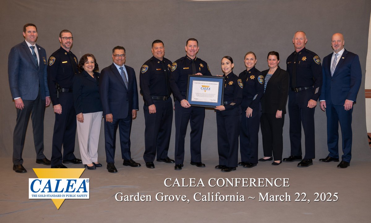 HaywardPD's tweet photo. HPD has officially earned its 5th CALEA Reaccreditation since 2011!
This recognition from the Commission on Accreditation for Law Enforcement Agencies (CALEA) reflects our ongoing commitment to professionalism, accountability, and excellence in policing.

#HaywardPD #HelloHayward https://t.co/fuy4WMd6lV