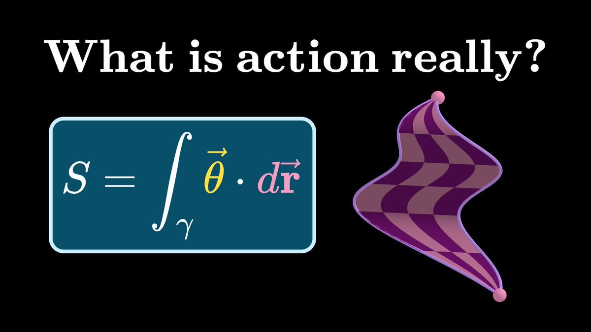 I can mathematically prove that action principle works, but something about it feels deeply unsatisfying, until I found a paper that explains what action is and why we minimise it.

Watch now: youtu.be/Ohrl3S2wcBU