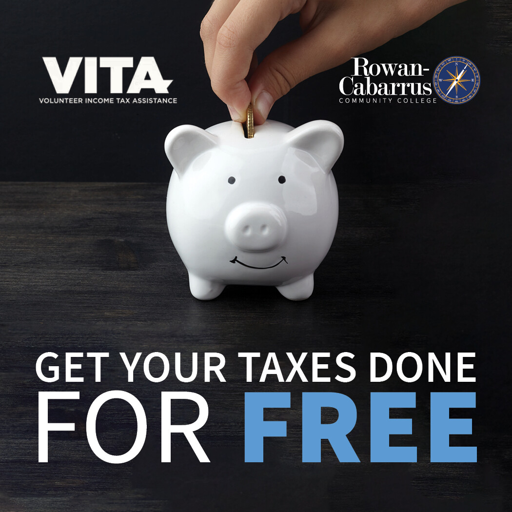 Get free help with the VITA opportunity at Rowan-Cabarrus. If your household earns less than $60K, schedule an appointment on Thursdays between 3 and 7 p.m., at NCRC in Kannapolis. Call 704-216-7719 or 704-216-7721.