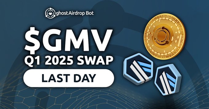 🚨 GHOST Q1 2025 SWAP - #GMV points earned though ghostAirdropBot MUST be claimed by MAR 31 to receive on-chain $GMV tokens on Arbitrum $ARB 👻

Claim your $GMV tokens 👇
🔗 https://t.me/GhostChainNews/1027

LAST DAY! ⌛️