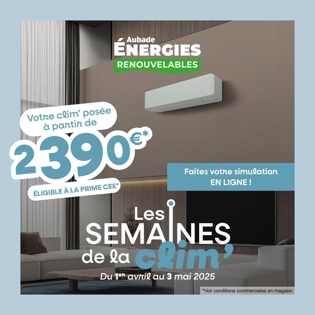 Les Semaines de la Clim' ❄️ sont de retour chez Espace Aubade ! C'est l'occasion rêvée pour vous équiper et c'est seulement jusqu'au 3 mai 2025 😉 Retrouvez toute l'actualité ici ➡️ bit.ly/semaines-clim #climatisation #offre #promo