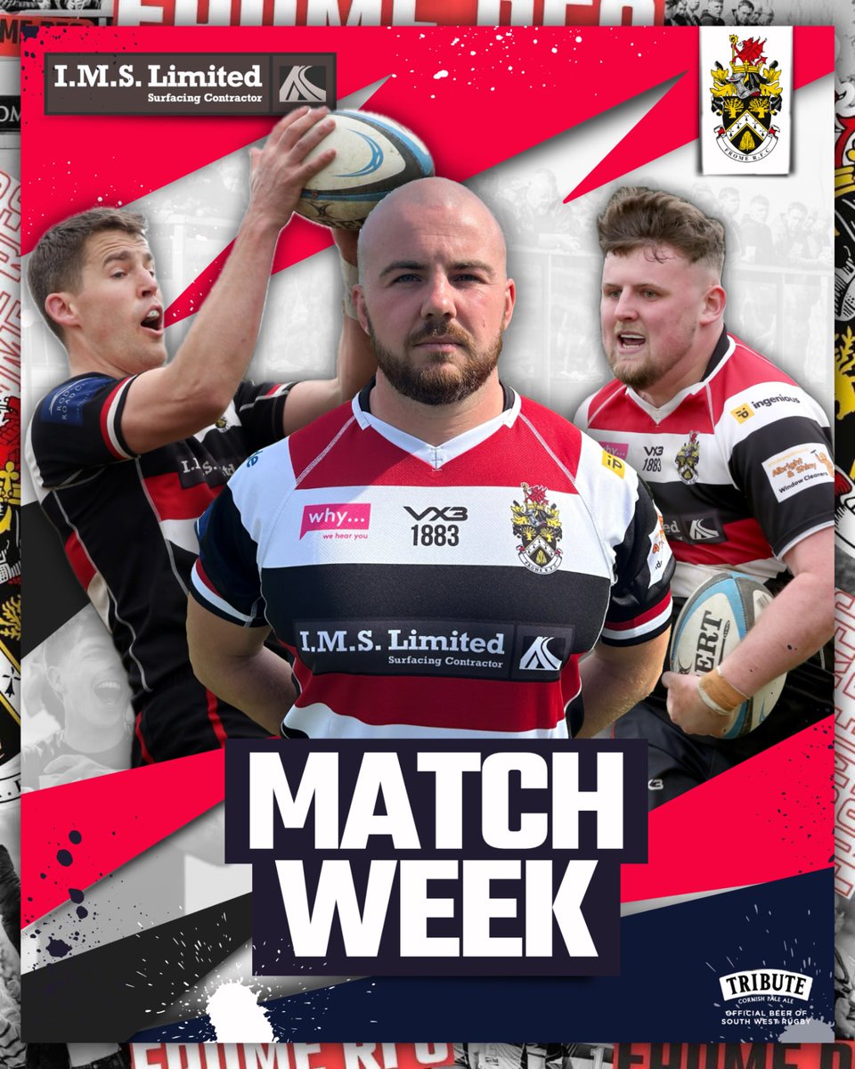 It’s Game Week

Counties 1 Southern South
Frome RFC v Chippenham RFC II
🗓️ Sat 05 Apr
⏰ KO 1500

Counties 2 D&amp;W Central
Avonvale RFC v Frome RFC II
🗓️ Sat 05 Apr
⏰ KO TBC

Counties 4 Southern South
Frome RFC III v Nailsea &amp; Backwell RFC III
🗓️ Sat 05 Apr
⏰ KO 1500

🔴⚪️⚫️