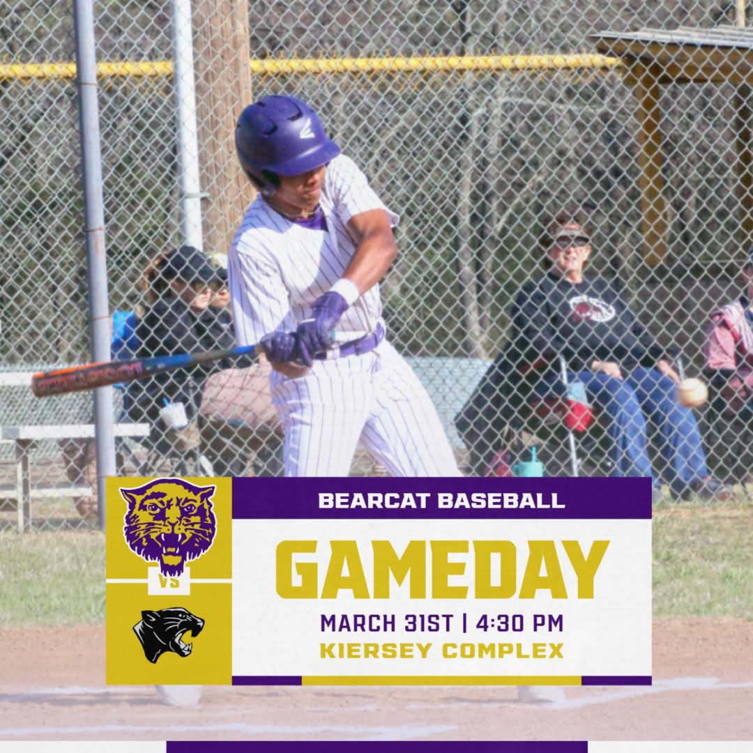 Baseball is back! Join us today at home as qe take on the visiting Bigelow Panthers! First pitch 4:30.
#bearcatsalltheway 
#BestIsTheStandard