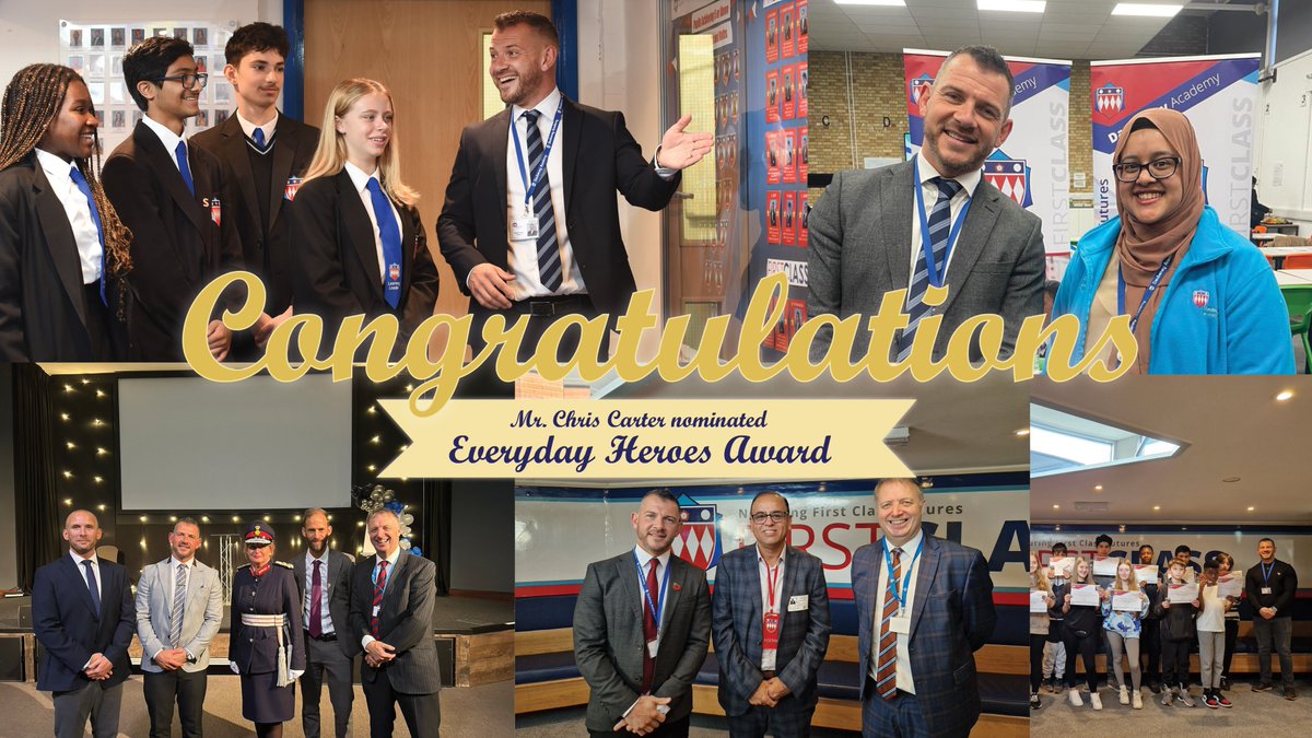 CLT Community News & Vacancies (@clt_cnav) on Twitter photo Exciting news!  <a href="/Mr_C_Carter_HT/">Mr C Carter</a> , Headteacher at <a href="/DaubeneyAcademy/">Daubeney Academy</a> , has been nominated for the Excellence in Education category at the Bedford Independent Everyday Heroes Awards! 🌟
This nomination celebrates the amazing transformation he’s brought to the school 👏 Exciting news!  <a href="/Mr_C_Carter_HT/">Mr C Carter</a> , Headteacher at <a href="/DaubeneyAcademy/">Daubeney Academy</a> , has been nominated for the Excellence in Education category at the Bedford Independent Everyday Heroes Awards! 🌟
This nomination celebrates the amazing transformation he’s brought to the school 👏
