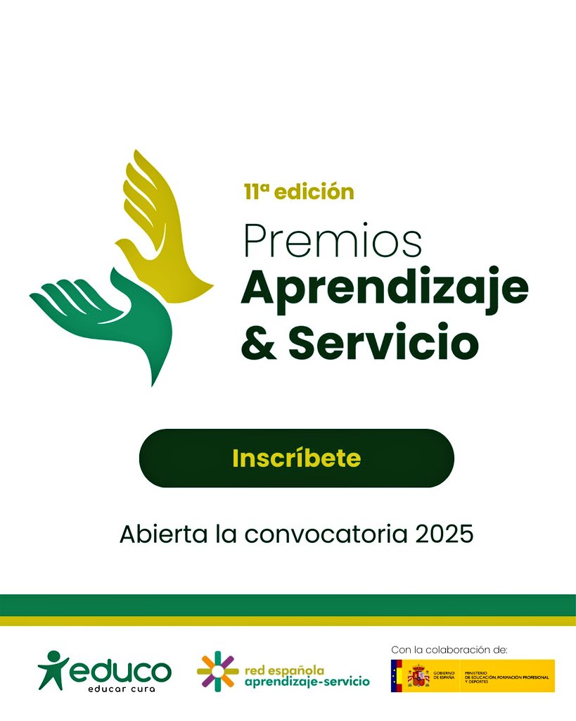 REDAPS (@redaps1) on Twitter photo 📝Ya esta abierto el plazo para participar en la XI Edición de los #Premiosaps2025  dirigidos a centros educativos y entidades sociales.
📌Conoce más sobre los premios #aprendizajeservicio en nuestra web. aprendizajeservicio.com
Participa en esta nueva edición , te esperamos. 📝Ya esta abierto el plazo para participar en la XI Edición de los #Premiosaps2025  dirigidos a centros educativos y entidades sociales.
📌Conoce más sobre los premios #aprendizajeservicio en nuestra web. aprendizajeservicio.com
Participa en esta nueva edición , te esperamos.