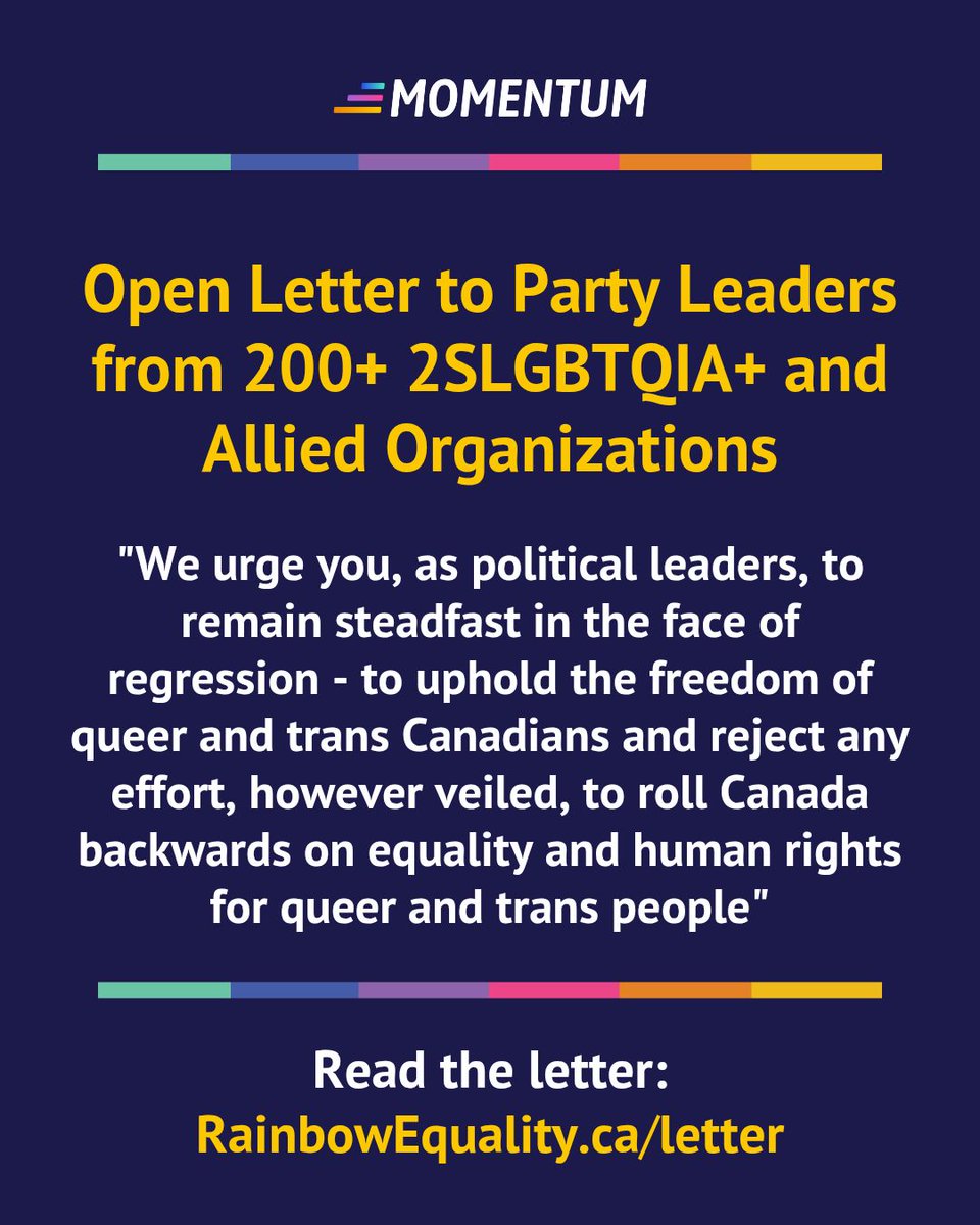 Today, as we recognize Trans Day of Visibility, over 200 trans, queer and allied organizations across Canada are publishing an open letter urging party leaders in the 2025 federal election to pledge to uphold freedom, equality and human rights for 2SLGBTQIA+ people.