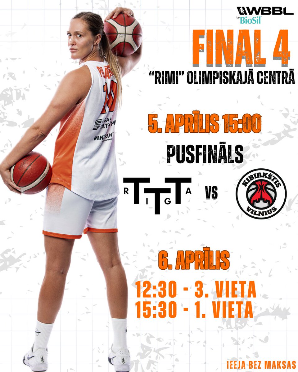 Šī nedēļa “TTT Rīga” dāmām būs īpaši rosīga! 🏀🔥

 Otrdien, 1. aprīlī
🆚 “TTT Juniores”
📍 Daugavas sporta nams
⌚️ 19:00
🏆 LSBL pusfināla atbildes spēle

💥 Un nedēļas nogalē tiekamies Baltijas Sieviešu basketbola līgas finālčetrinieka sacensībās! 🏆🎉

Nāc un atbalstām kopā!
