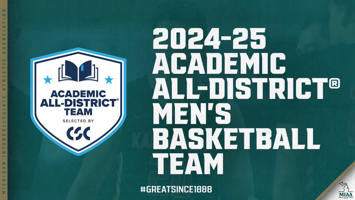#D3MIAA Sports (@miaa1888) on Twitter photo Eighteen #D3MIAA Men's Basketball Players Named to CSC Academic All-District® Team 🏀
READ -- bit.ly/42fhkGC
#MIAAmbb #GreatSince1888 <a href="/AdrianBulldogs/">Adrian College Athletics</a> <a href="/gobrits/">Albion Athletics</a> <a href="/AlmaScots/">Alma College Scots</a> <a href="/CalvinKnights/">Calvin Knights</a> <a href="/HopeAthletics/">Hope College Athletics</a> <a href="/khornets/">Kalamazoo College Athletics</a> <a href="/OlivetAthletics/">The University of Olivet Athletics</a> <a href="/TrineAthletics/">Trine Thunder</a> Eighteen #D3MIAA Men's Basketball Players Named to CSC Academic All-District® Team 🏀
READ -- bit.ly/42fhkGC
#MIAAmbb #GreatSince1888 <a href="/AdrianBulldogs/">Adrian College Athletics</a> <a href="/gobrits/">Albion Athletics</a> <a href="/AlmaScots/">Alma College Scots</a> <a href="/CalvinKnights/">Calvin Knights</a> <a href="/HopeAthletics/">Hope College Athletics</a> <a href="/khornets/">Kalamazoo College Athletics</a> <a href="/OlivetAthletics/">The University of Olivet Athletics</a> <a href="/TrineAthletics/">Trine Thunder</a>
