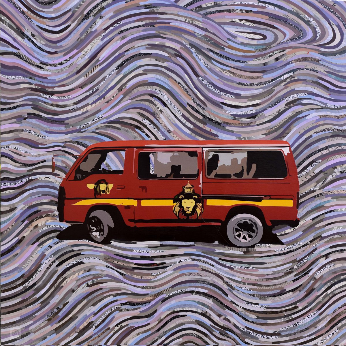 Rush hour 2
Paper collage on canvas