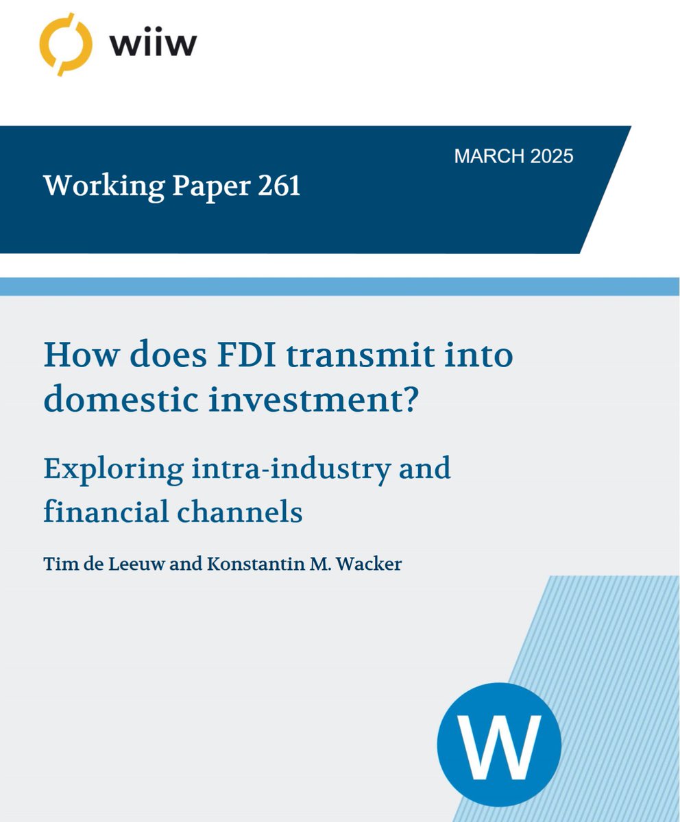 wiiw (@wiiw_ac_at) on Twitter photo Hot off the press: Paper by <a href="/KM_Wacker/">Konstantin M. Wacker</a> & Tim de Leeuw: FDI into financial sector can stimulate domestic investment. Industries with strong links to financial sector benefit the most. In Central Eastern Europe these are: manufacturing, retail, real estate
➡️wiiw.ac.at/how-does-fdi-t… Hot off the press: Paper by <a href="/KM_Wacker/">Konstantin M. Wacker</a> & Tim de Leeuw: FDI into financial sector can stimulate domestic investment. Industries with strong links to financial sector benefit the most. In Central Eastern Europe these are: manufacturing, retail, real estate
➡️wiiw.ac.at/how-does-fdi-t…