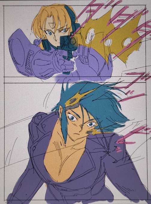 ターミネーターロボ娘さん対DPDロボ娘さんは描いたり消したりチマチマと☺️ 