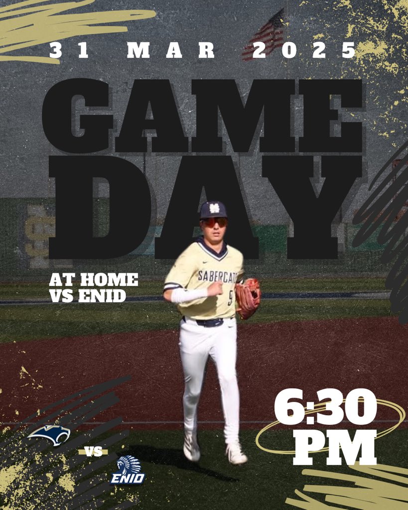 SMBaseball_'s tweet photo. Cue the walk up music 🫵

🆚 Enid
📍Home
⏰ 6:30 PM

@SouthmooreHS 
@sabercatsports https://t.co/An7wgt6zaW