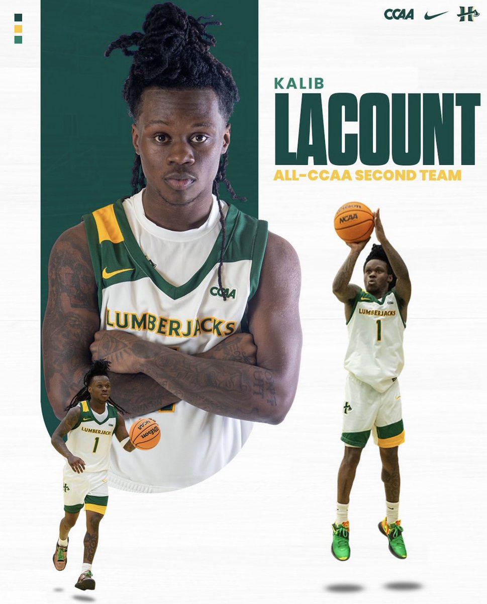 Congratulations to our guy Kalib LaCount on being named All-CCAA Second Team #GoJacks🪓￼