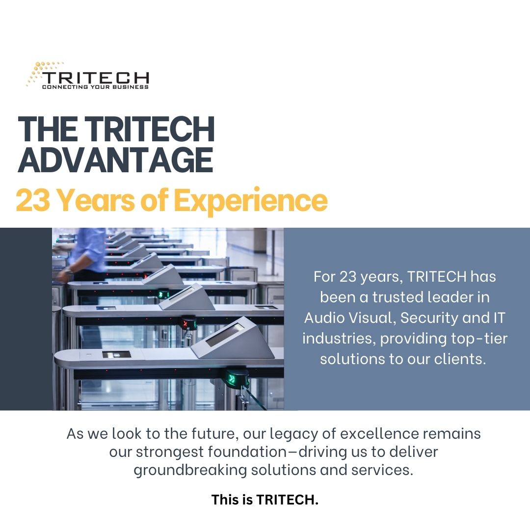 TRITECHComm's tweet image. Another vital element of the TRITECH Advantage is our extensive experience. For 23 years, TRITECH has established itself as a trusted leader in our industry &amp;amp; we are excited to continue our tradition of excellence. Contact us  to learn how our expertise can benefit your company.